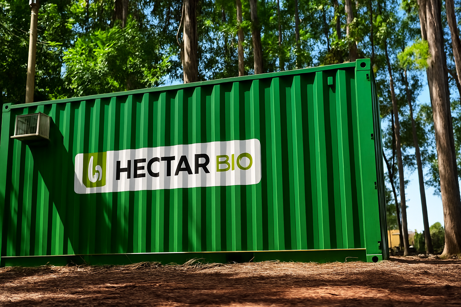 A unidade móvel faz parte das soluções inovadoras do Grupo Hectar para manejo biológico on farm, promovendo sustentabilidade e tecnologia na produção agrícola.